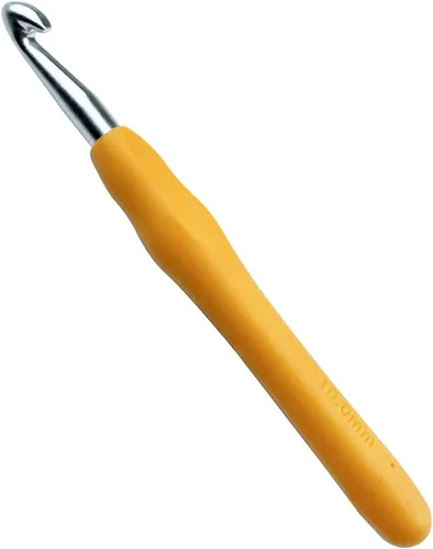 Vista 8 de Mdoker Gancho de ganchillo tamaño H/8 (5 mm), agujas de ganchillo extra largas para manos con artritis, mango ergonómico de agarre suave