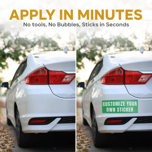 Vista 4 de VulgrCo Calcomanías Personalizadas para Parachoques de Automóviles, Calcomanía Personalizada Resistente a la Intemperie para Automóviles, Camiones