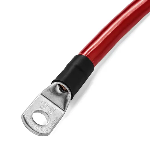 Vista 8 de Spartan Power - Cable de batería negro de 9 pulgadas, calibre 1/0 AWG, 3/8 pulgadas M10, fabricado en EE. UU