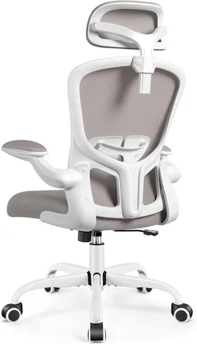 Vista 53 de FelixKing Silla de oficina ergonómica con reposacabezas, computadora de respaldo alto con soporte lumbar ajustable y ruedas, giratoria ejecutiva