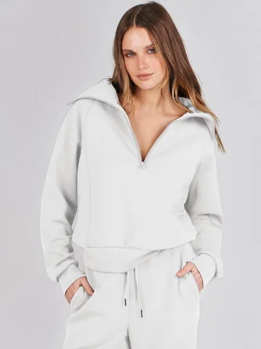 Vista 5 de ANRABESS - Conjunto de 2 piezas para mujer, sudadera de gran tamaño, pantalones deportivos, moderno, a juego, para descanso, otoño
