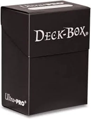Vista 2 de Caja para 80 naipes negra, Deck Box de Ultra Pro