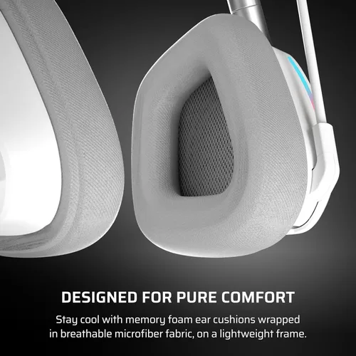 Vista 7 de Corsair Void v2 - Auriculares inalámbricos para juegos con Bluetooth para PC, PS5, PS4, Switch, móvil, Dolby Atmos, batería de 70 horas, doble