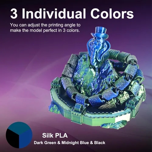 Vista 244 de ERYONE Filamento de ácido poliláctico (PLA) de seda para impresora 3D, de 1.75 mm +/- 0.03 mm, carrete de 1 kg (2.2 libras), verde esmeralda seda
