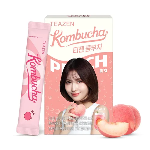 Vista 34 de TEAZEN Té Citron Kombucha, mezcla de bebida hidratante, sin azúcar, probióticos vivos y prebióticos, 10 barritas, 1.76 onzas