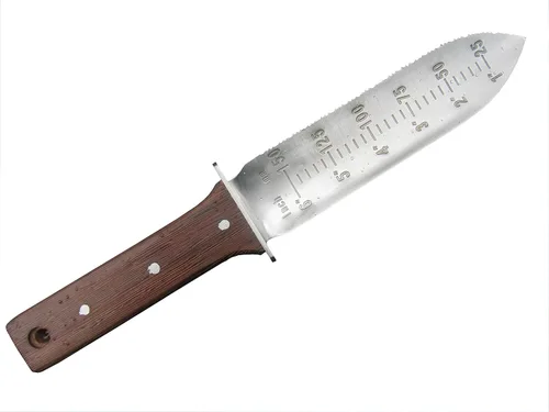 Vista 5 de RiverView Enterprise Hori Hori Cuchillo japonés de jardín – Herramienta multiusos para acampada/excavación – [Un sueño de jardineros] Hoja de acero