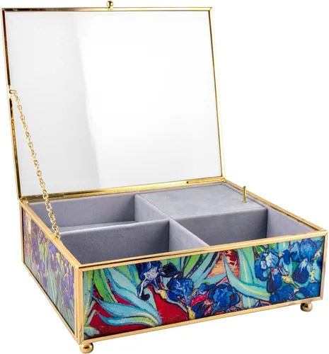 Vista 2 de The San Francisco Music Box Company Joyero musical de cristal Iris
