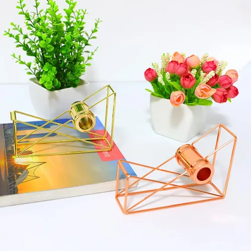 Vista 6 de Dispensador de cinta de escritorio, alambre de metal, se adapta a núcleo de 1 pulgada, oro rosa