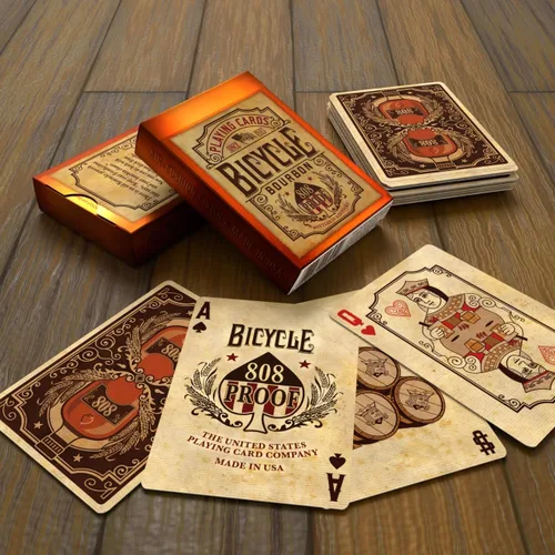 Vista 6 de Bicycle Cartas de Juego Bourbon Marrón