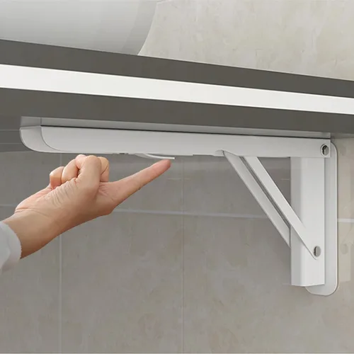 Vista 4 de Mesa plegable para cuarto de servicio, escritorio flotante para pared de espacios pequeños, mesa plegable de pared para oficina en casa, estación