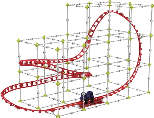 Vista 17 de Thames & Kosmos Kit STEM de ingeniería de montaña rusa Diseña, construye, experimenta con modelos de montaña rusa de trabajo Explora física