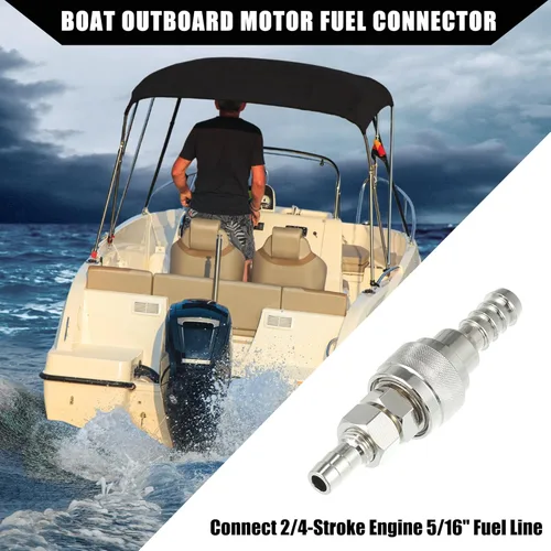 Vista 3 de Conector de combustible para barco de 5/16 pulgadas, macho hembra y tuerca de bloqueo para Tohatsu para Nissan 2/4 tiempos fuera de borda 5-90 HP