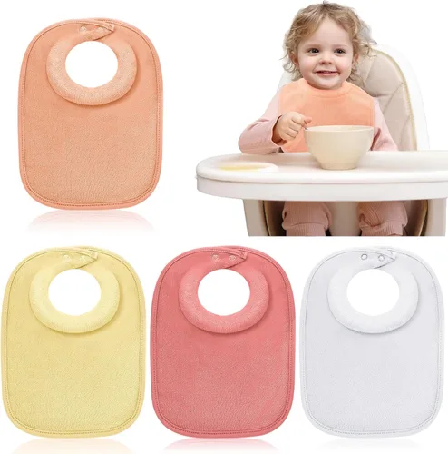 Vista 9 de Twistover Baberos para recién nacidos, baberos de alimentación para babear y dentición, cómodo babero para bebé con cuello absorbente acolchado