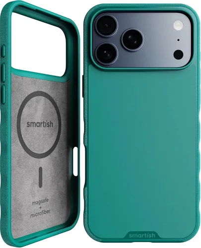 Vista 104 de Smartish iPhone 11 Pro Max Slim MagSafe, Gripmunk, agarre magnético delgado Asunto de corbata negra (MagSafe)