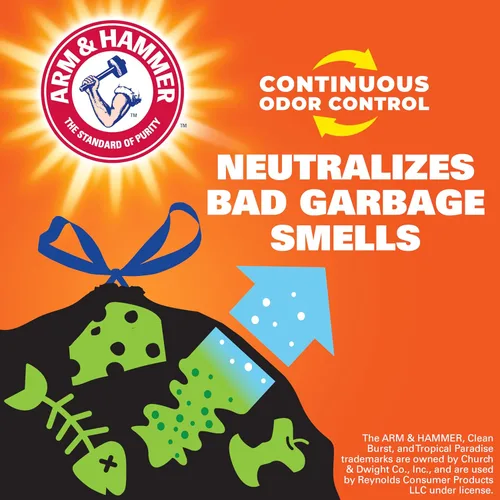 Vista 5 de Hefty Bolsas de basura ultra fuertes de 13 galones, bolsas de basura negras altas para cocina de 13 galones, cierre con cordón resistente a roturas