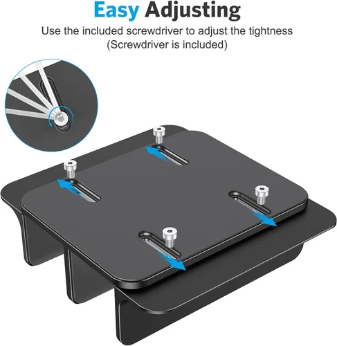 Vista 5 de OMOTON Soporte vertical para computadora portátil [versión doble actualizada], soporte de escritorio de aluminio para Mac Book con base ajustable