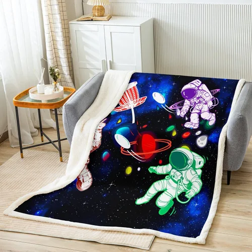 Vista 11 de Manfei Musical Throw Blanket Retro Musical Notes Print Bed Blanket for Kids Boys Girls Room Decor, Music Theme Blanket for Couch Sofa, Soft and