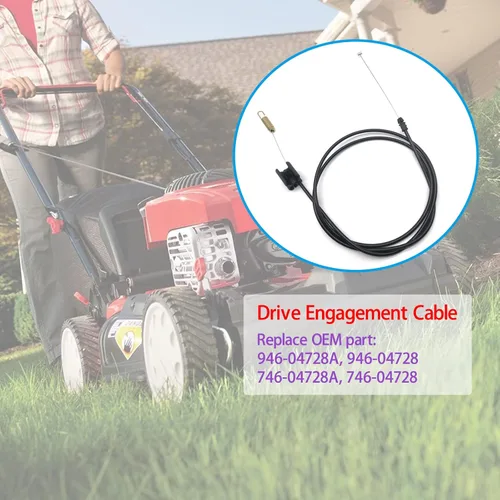 Vista 2 de 946-04728A - Cable de transmisión para cortacéspedes Troy-Bilt TB200 TB210 TB430 RM410, MTD, Craftsman, Yard Man, Huskee que sustituye a 946-04728