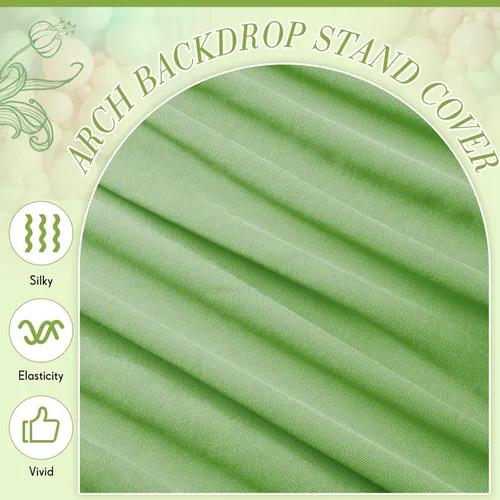 Vista 38 de VitalCozy Juego de 3 Cubiertas para Arco de Boda de 4/5/6 pies, Cubierta de Telón de Fondo de Arco de Tela de Doble Cara de Spandex Ajustado