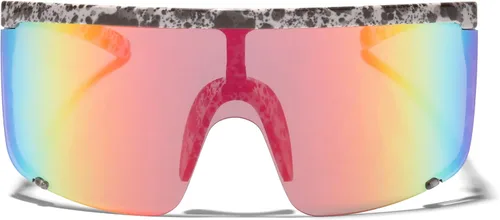 Vista 3 de ShadyVEU Gafas de sol retro de gran tamaño con espejo y patrón de salpicaduras UV400 para hombre y mujer
