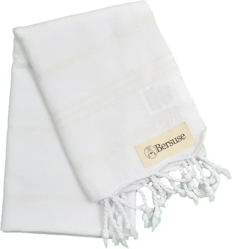 Vista 24 de Bersuse 100 % algodón - Toalla de mano Anatolia turca - Fouta Peshtemal para baño y playa - Para cabeza, rostro, cabello, bebés, cuidado, cocina