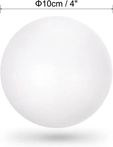 Vista 3 de uxcell 16 bolas de espuma de poliestireno blanco de 4 pulgadas para manualidades, arte, bricolaje, hogar, decoración de fiesta