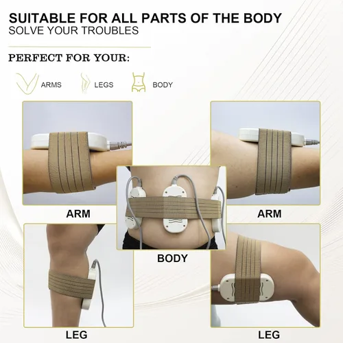 Vista 6 de Vendaje elástico Piezas de repuesto Envoltura elástica Banda Banda Elastica Lipo Pad Band Beauty Machine Accesorios 3 Tamaño 10 pcs Tan Elitzia