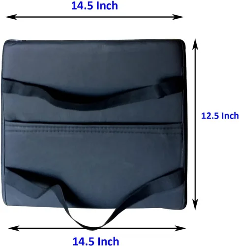 Vista 4 de ALLBrand Coche Camión Oficina, Silla de cuero sintético Almohada de apoyo lumbar Forma de memoria Cojín de espalda (negro)