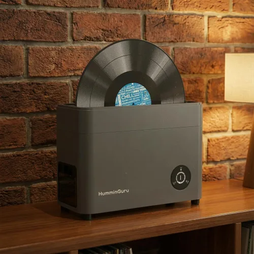Vista 8 de Limpiador de discos de vinilo ultrasónico - Máquina de limpieza de discos de vinilo ultrasónico de 40kHz con secado automático, kit de limpieza
