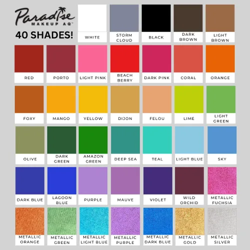 Vista 10 de Maquillaje Mehron Paradise AQ - Recambio de maquillaje (0.25 onzas) (Fucsia metálico)