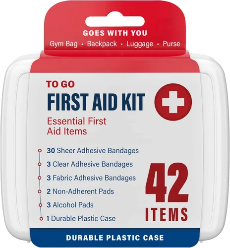 Vista 2 de DecorRack Kit de primeros auxilios de 500 piezas, 12 cajas individuales de 42 artículos cada una, kit de primeros auxilios para automóvil, hogar