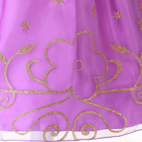 Vista 5 de Rapunzel - Vestido de princesa para niña, disfraz de cosplay, Halloween, cumpleaños (2-10 años)