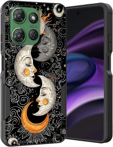 Vista 45 de para Moto G Play 4G 2024, funda de dos capas híbrida resistente y a prueba de golpes, PC duro + silicona suave protectora para Motorola Moto G Play