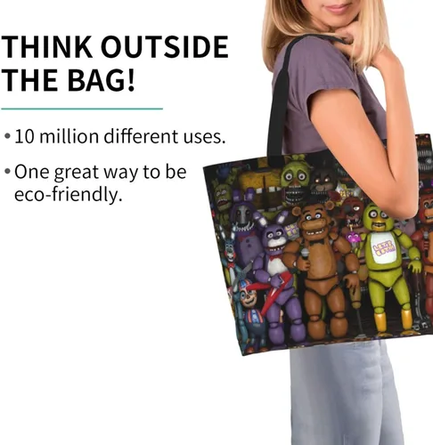 Vista 2 de Bolsa de mano con estampado para mujer, reutilizable, plegable, bolsa de compras, bolsa de playa, bolsa de hombro, bolsa de viaje