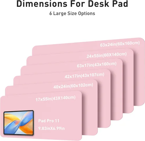 Vista 723 de Aothia Protector de escritorio de cuero, alfombrilla para mouse, alfombrilla de escritorio de oficina, 31.5 x 15.7 pulgadas, secante de escritorio
