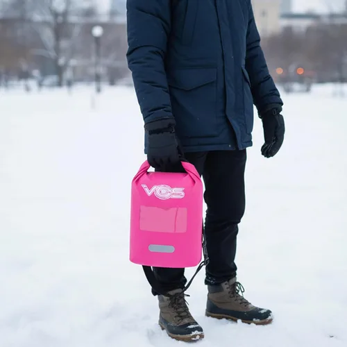 Vista 5 de VOS Bolsa seca impermeable de alta calidad – 5L Bolsa multiusos ligera bolsa de almacenamiento seca mochila para viajes, natación, canotaje