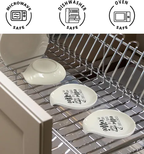 Vista 7 de Soporte para cucharas de café, accesorios de barra de café y soporte para cuchara, I DON'T GIVE EEFFOC UNTIL I 'VE HAD MY COFFEE, soporte de cuchara