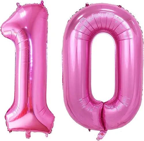 Vista 124 de GOER Globos con el número 80 para decoraciones de fiesta de cumpleaños número 80, globos de helio de aluminio jumbo de 42 pulgadas para 80 Oro rosa
