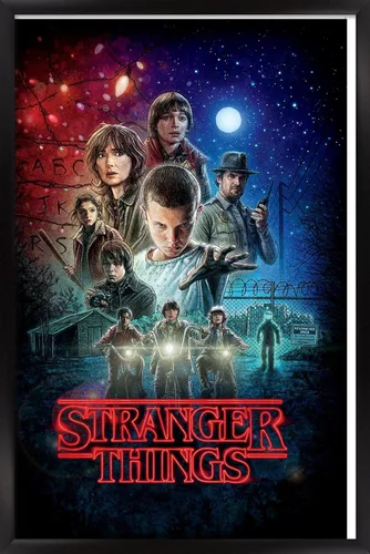 Vista 17 de Trends International Netflix Stranger Things - Póster de pared de una hoja, 14.725 x 22.375 pulgadas, versión enmarcada de madera de granero Versión