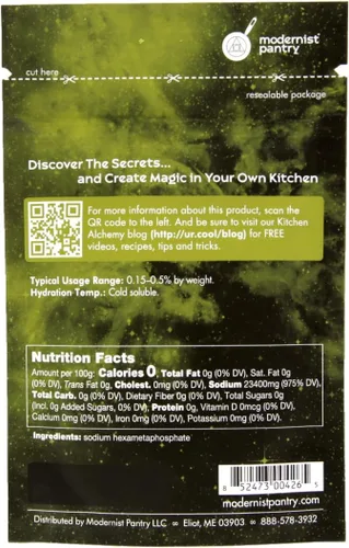 Vista 5 de Citrato de sodio + hexametafosfato de sodio paquete de valor sin OMG vegano OU Kosher certificado - 100 g/4 oz