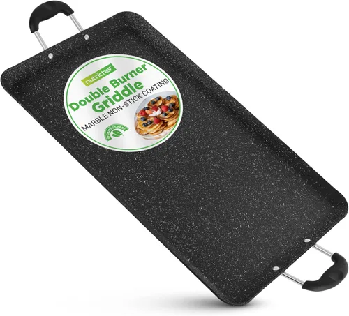 Vista 9 de NutriChef Sartén de Parrilla Cuadrada Antiadherente de 11" - Estrías Altas, Anodizado Duro, Plancha para Estufa, Asas Fuertes, Apta para Lavavajillas