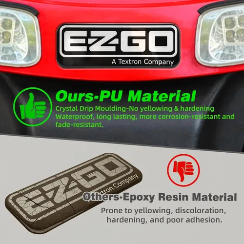 Vista 2 de Roykaw Placa de identificación/emblema para carrito de golf compatible con modelos de carrito de golf EZGO RXV 2008-up, reemplaza al OEM # 606405