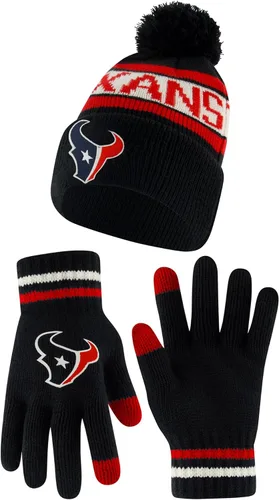 Vista 43 de Ultra Game Gorro de punto de invierno oficial de la NFL para jóvenes, súper suave, con guantes extra cálidos para pantalla táctil