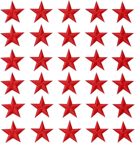 Vista 13 de 5 parches para planchar con estrellas negras, parches bordados para ropa, chaquetas, sombreros, mochilas, jeans (3.2 pulgadas)