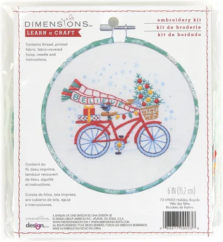Vista 10 de Dimensions Kit de Punto de Cruz Contado de Gnomos de Camión, 6" D, Azul, Rojo 6