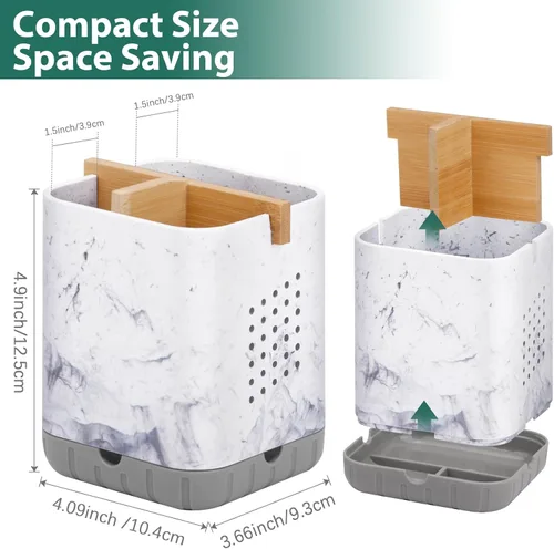 Vista 2 de Boperzi Soporte para cepillos de dientes, soporte para cepillos de dientes para niños con drenaje, soporte desmontable antideslizante para cepillos