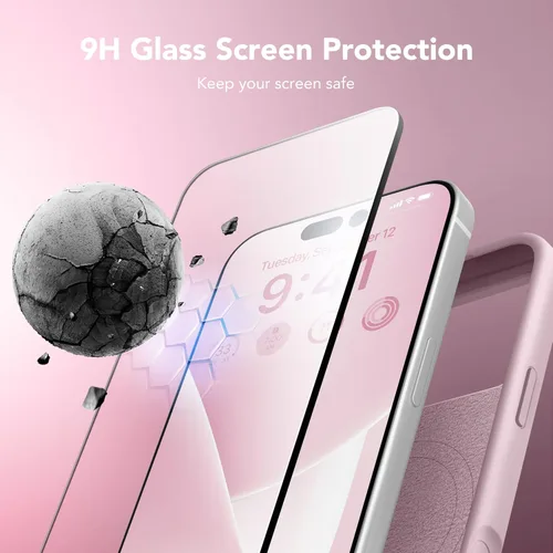 Vista 1426 de GONEZ Funda magnética para iPhone 14, compatible con Magsafe, con protector de pantalla + protector de cámara, forro de microfibra antiarañazos