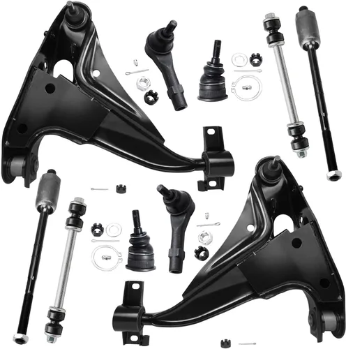 Vista 122 de Detroit Axle - Kit de suspensión frontal de 10 piezas para Chevy Trailblazer EXT GMC Envoy XL XUV Buick Rainier Isuzu Ascender Olds Bravada, brazos