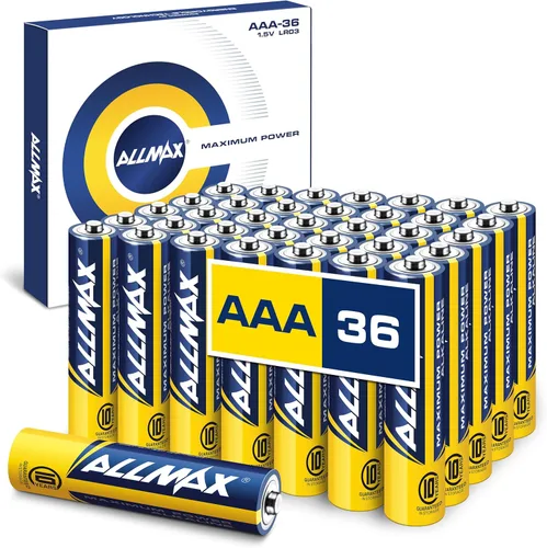 Vista 8 de Allmax - Pilas alcalinas triple A AAA de máxima potencia (12 unidades) – Diseño ultra duradero, a prueba de fugas, vida útil de 10 años, rendimiento