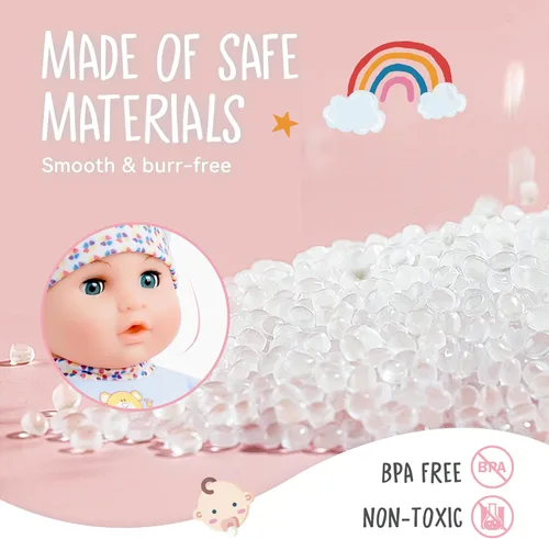 Vista 4 de Toy Choi's Muñeca de bebé interactiva, muñeca de alimentación que llora y habla de 16 pulgadas con diferentes sonidos y accesorios, juguetes Azul